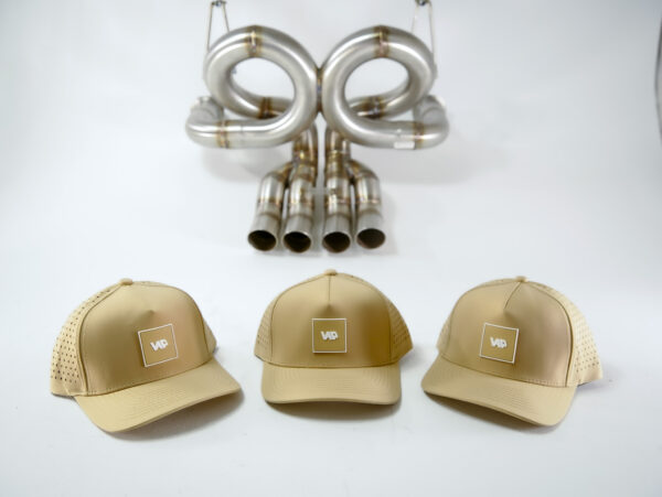 Velocity AP Fairway Hat - View from front with Velocity AP Lamborghini Pipe